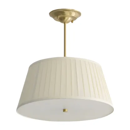Fixture Minimalist-Style Metal Pleated Lampshade Chandelier Image - 10