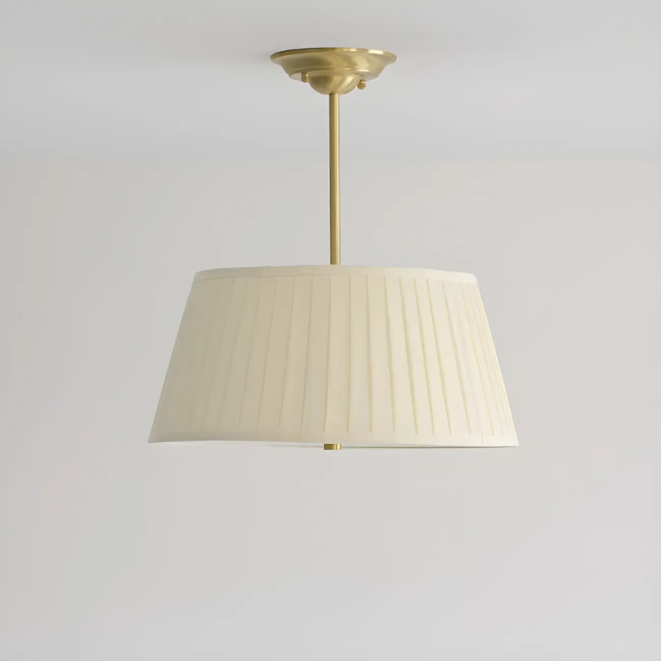 Fixture Minimalist-Style Metal Pleated Lampshade Chandelier Image - 12
