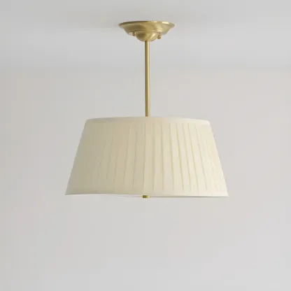 Fixture Minimalist-Style Metal Pleated Lampshade Chandelier Image - 12