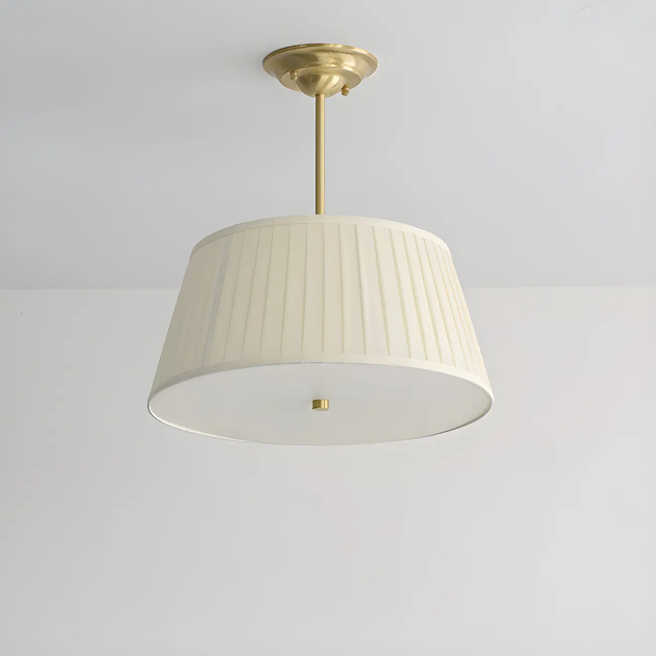 Fixture Minimalist-Style Metal Pleated Lampshade Chandelier Image - 13 | homeyfad