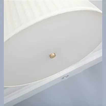 Fixture Minimalist-Style Metal Pleated Lampshade Chandelier Image - 17