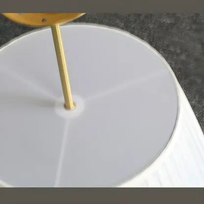 Fixture Minimalist-Style Metal Pleated Lampshade Chandelier Image - 18