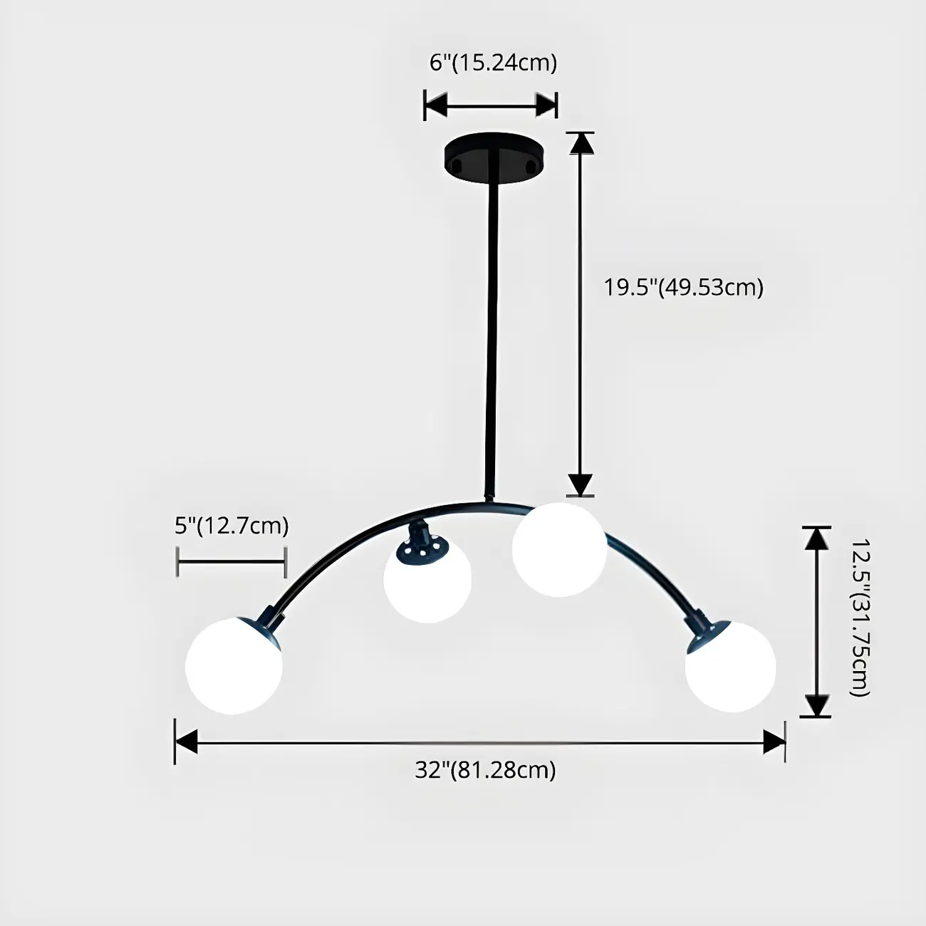 Trendy Black Glass Globe Island Pendant Light Image - 8 | homeyfad