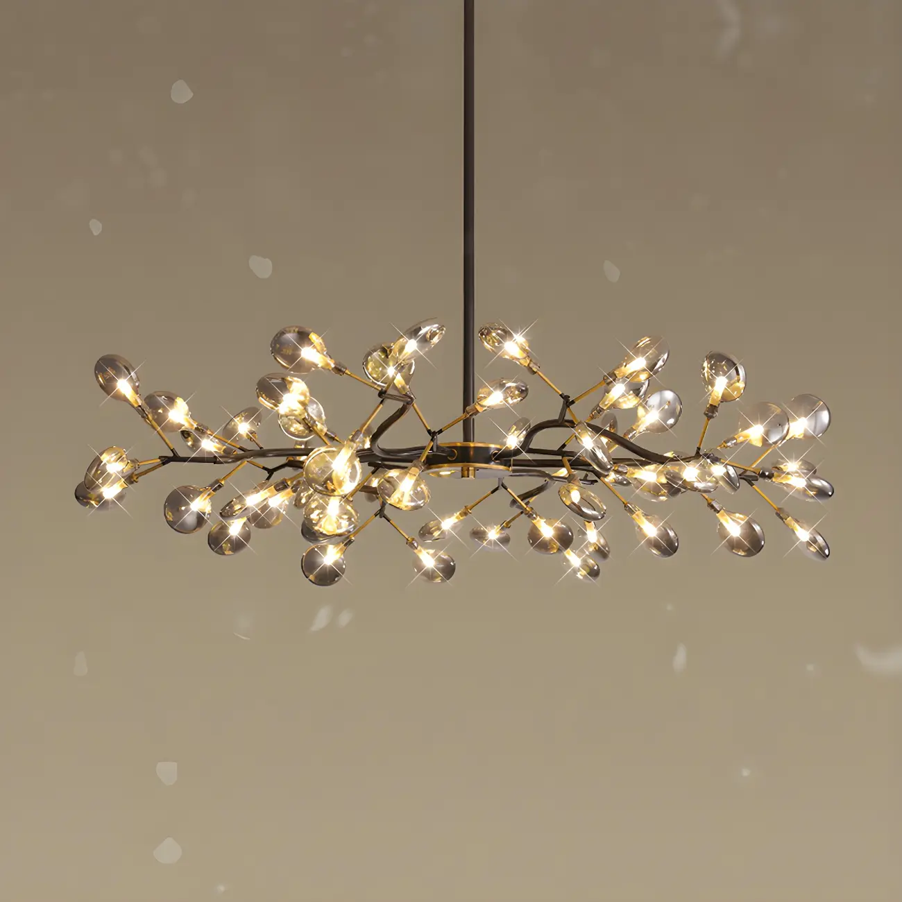 Modern Gold Metal Fireflies Island Pendant Light Image - 17 | homeyfad