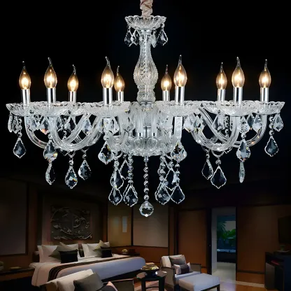 Glamorous Traditional Crystal Candelabra Chandelier  Image - 5