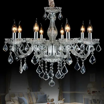 Glamorous Traditional Crystal Candelabra Chandelier  Image - 8