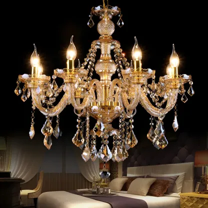 Glamorous Traditional Crystal Candelabra Chandelier  Image - 9