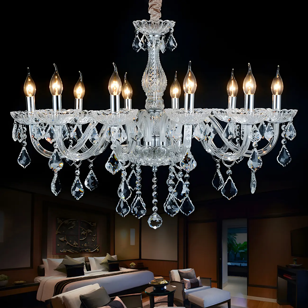 Glamorous Traditional Crystal Candelabra Chandelier  Image - 10 | homeyfad