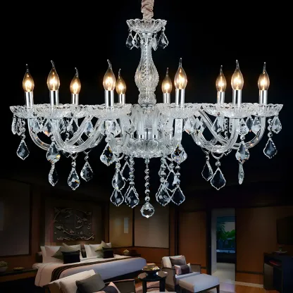 Glamorous Traditional Crystal Candelabra Chandelier  Image - 10