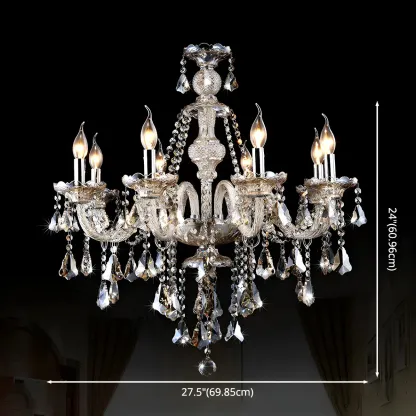 Glamorous Traditional Crystal Candelabra Chandelier  Image - 12