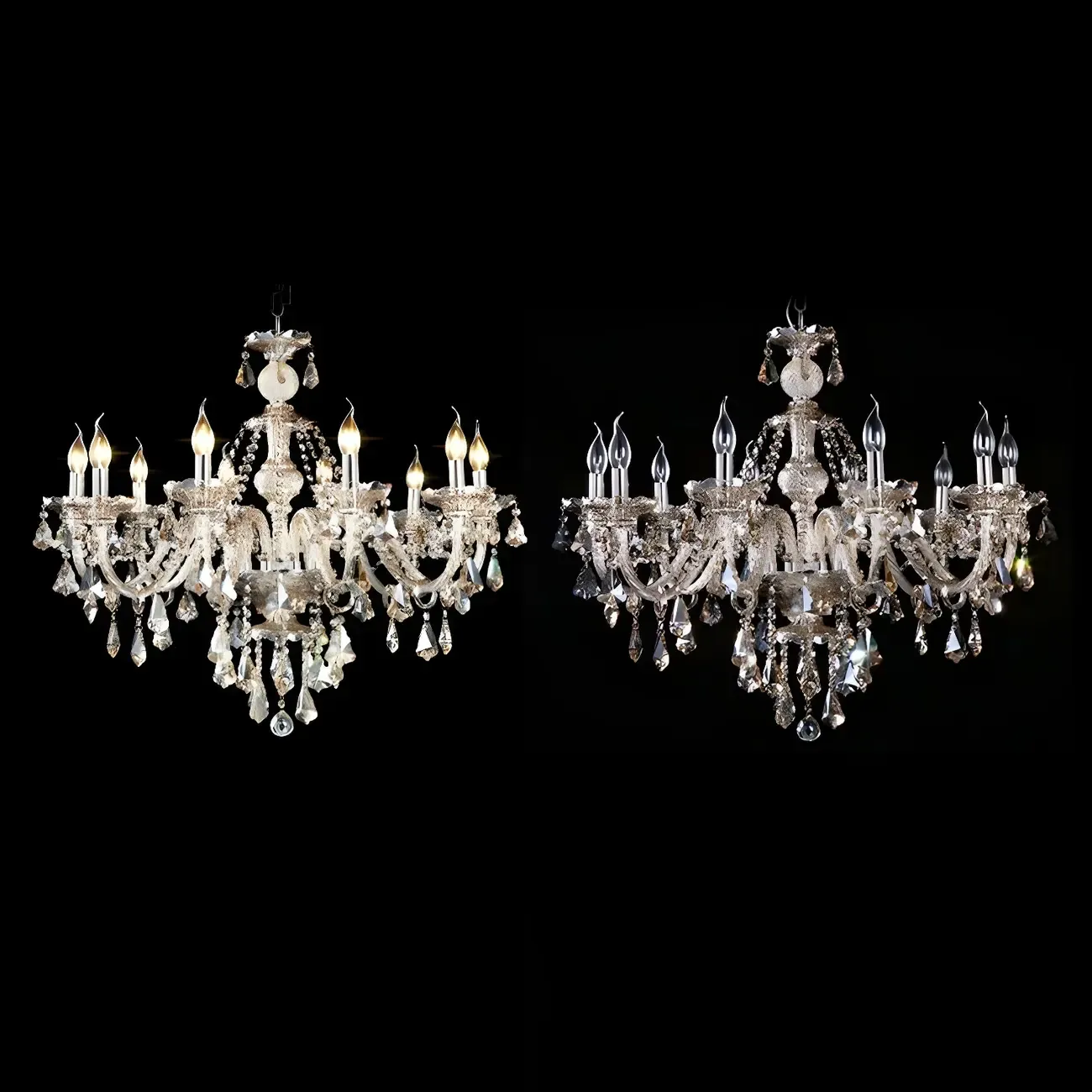 Glamorous Traditional Crystal Candelabra Chandelier  Image - 13