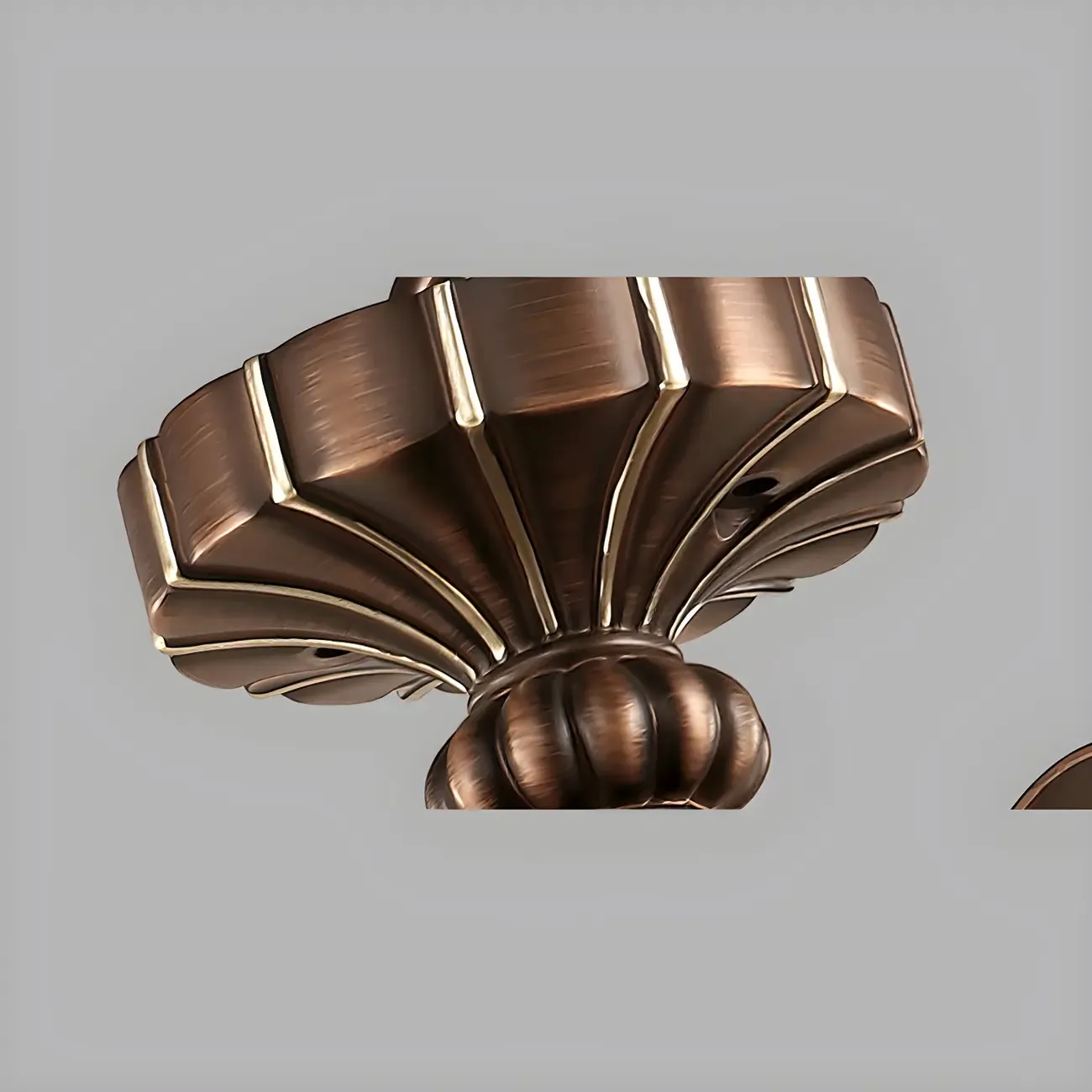 Brown Floral Metal Vintage Chandelier Classic Design Image - 15