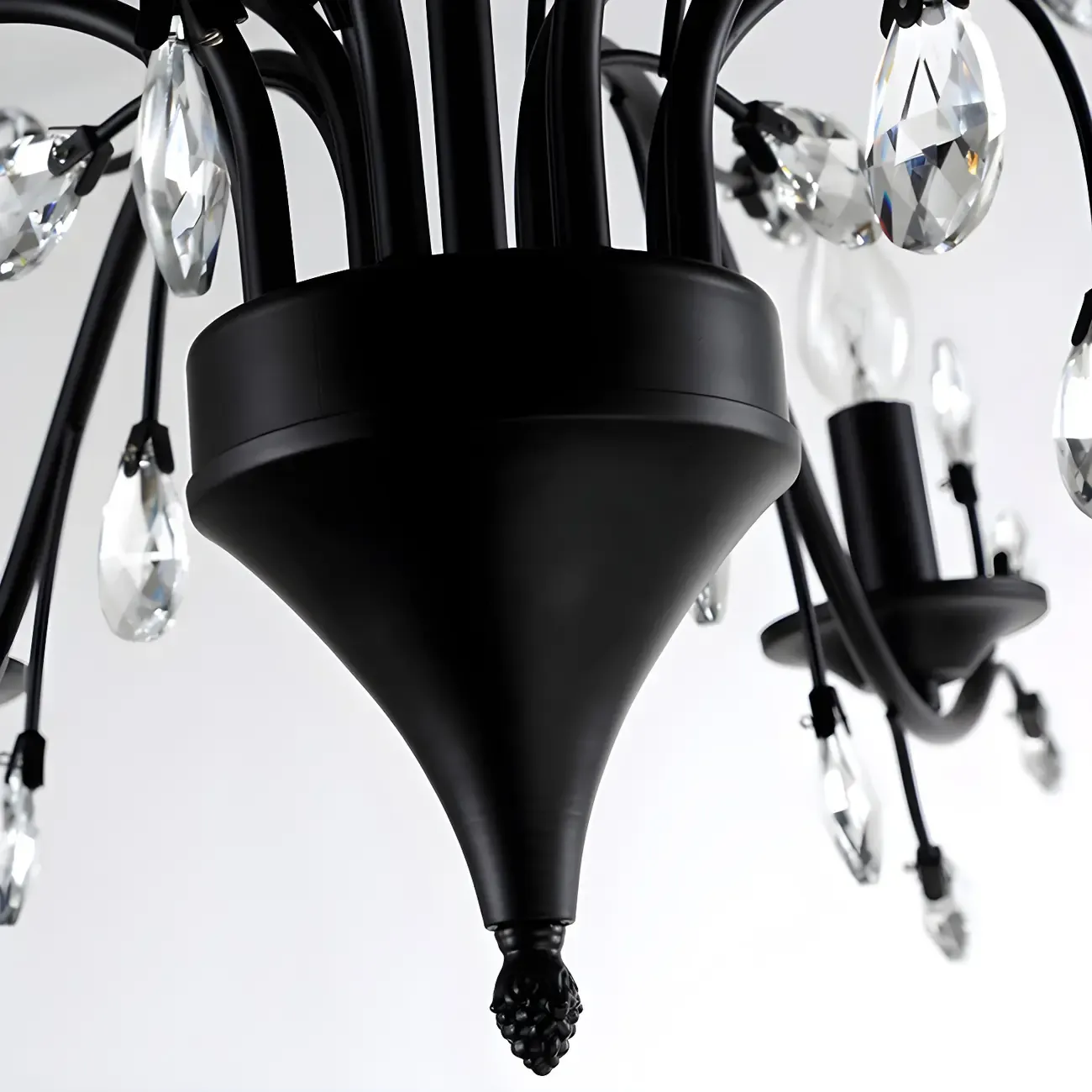 Black Crystal Branch Chandelier Modern Structure Image - 18