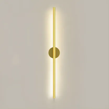 Modern 3 Dimming Wall Sconce LED Light Gold Linear for Living Image - 8