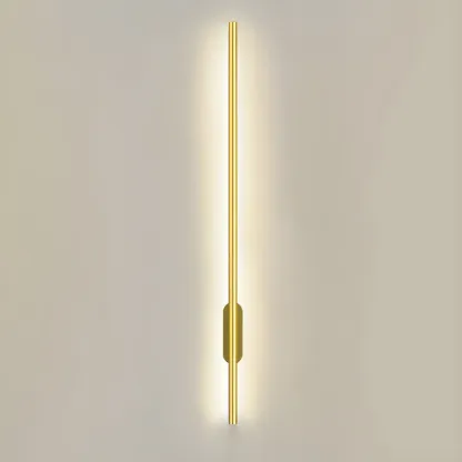 Modern 3 Dimming Wall Sconce LED Light Gold Linear for Living Image - 9