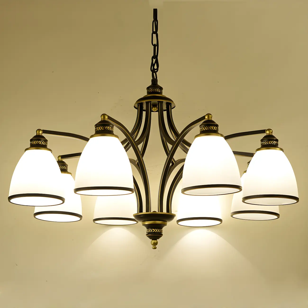 Sputnik Frosted Glass Chandelier Pendant Light Vintage Living Room Chandelier Lighting | homeyfad