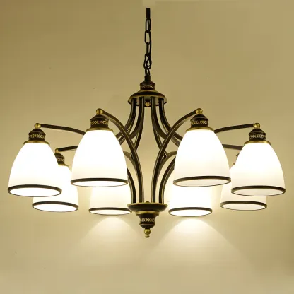 Sputnik Frosted Glass Chandelier Pendant Light Vintage Living Room Chandelier Lighting