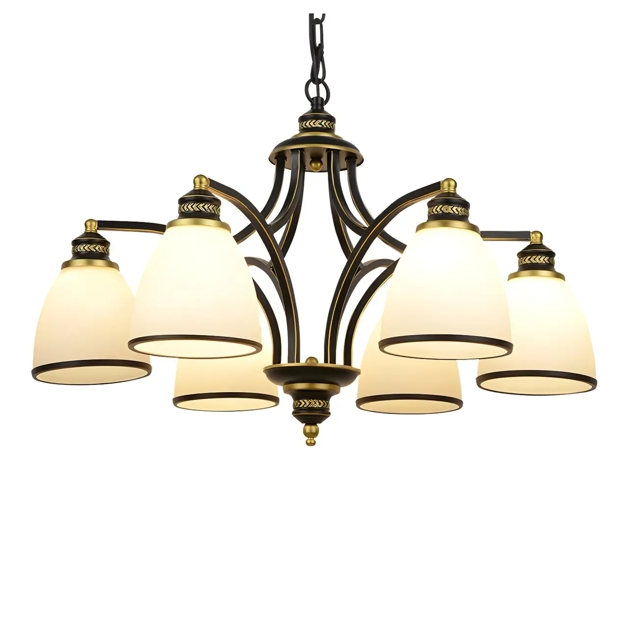 Sputnik Frosted Glass Chandelier Pendant Light Vintage Living Room Chandelier Lighting