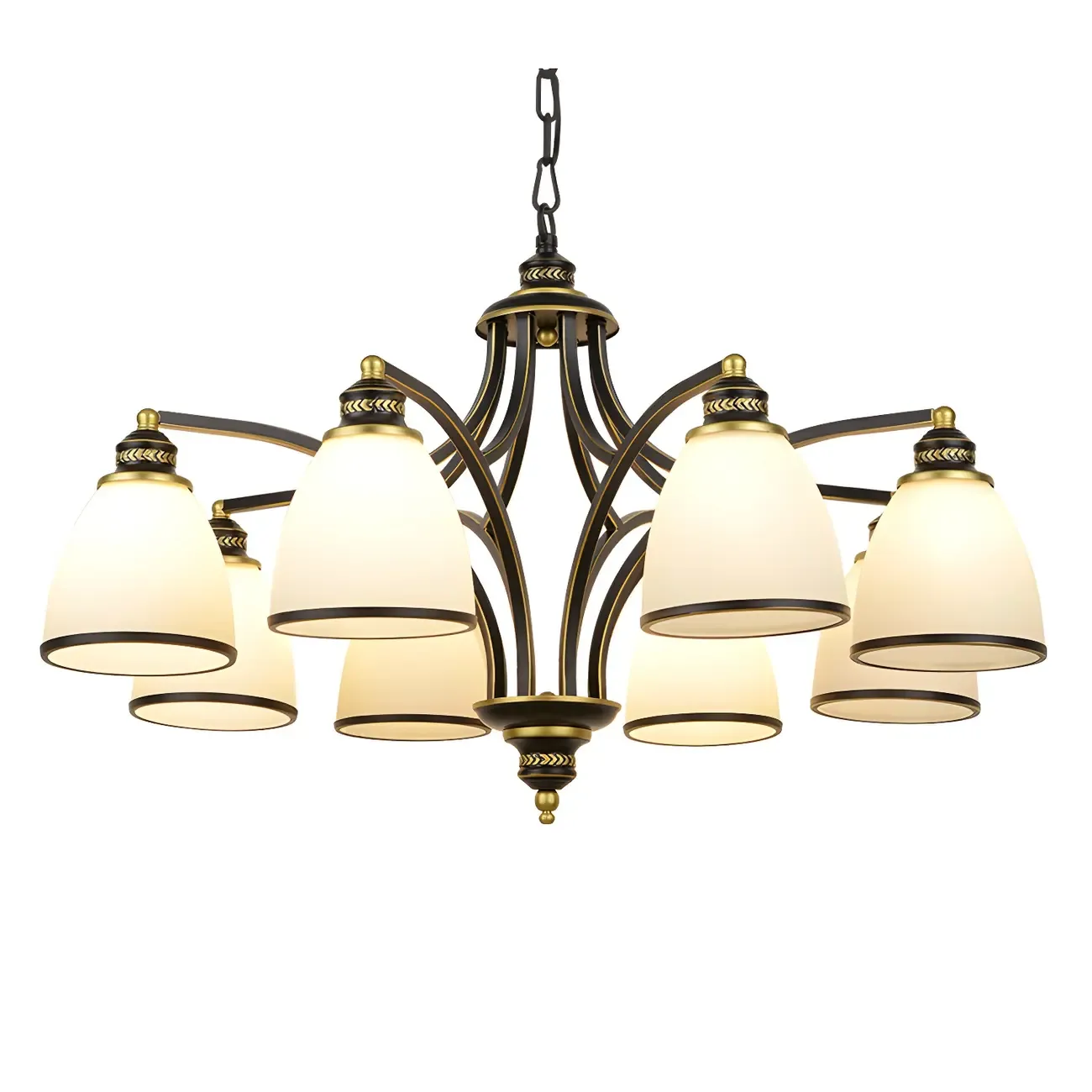 Sputnik Frosted Glass Chandelier Pendant Light Vintage Living Room Chandelier Lighting