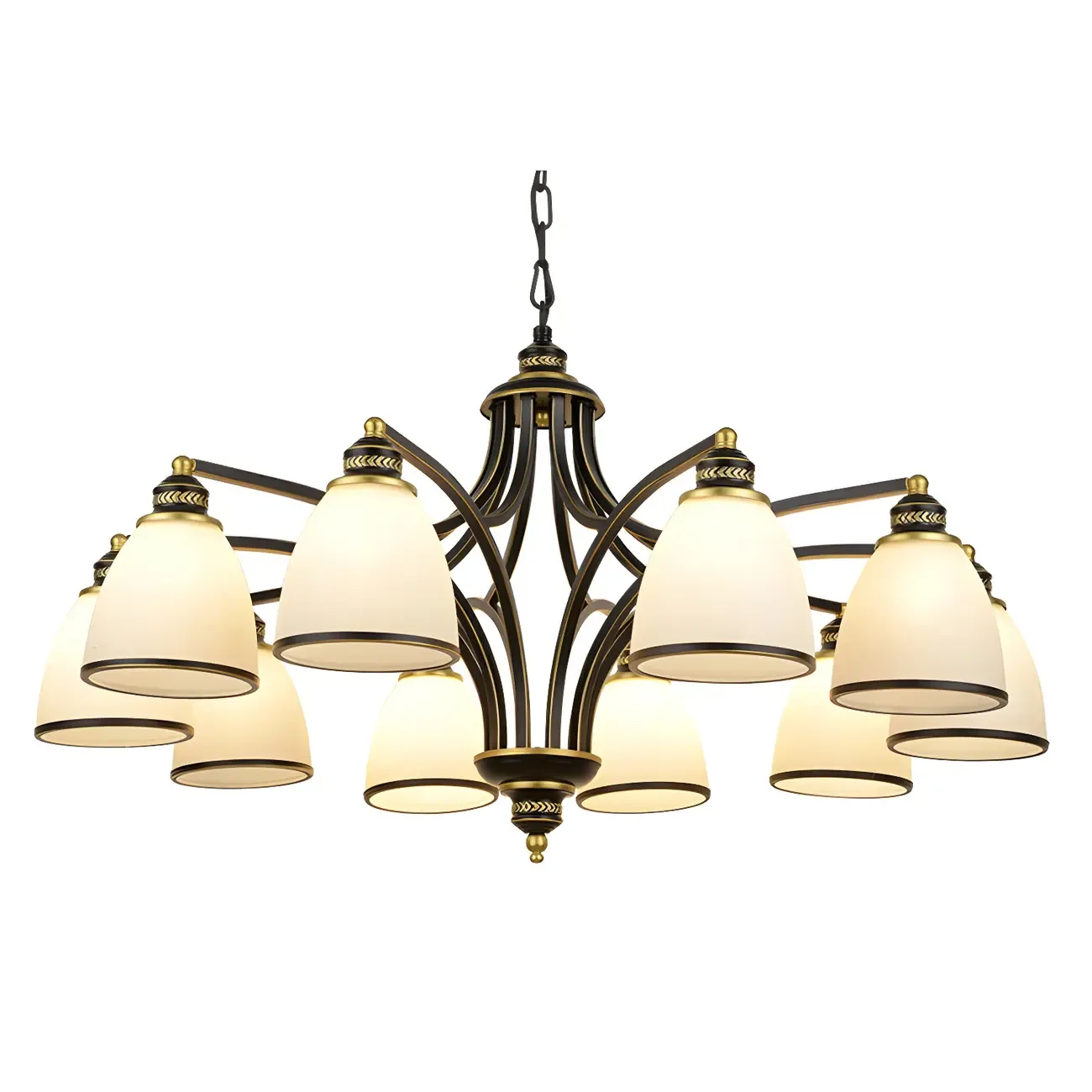 Sputnik Frosted Glass Chandelier Pendant Light Vintage Living Room Chandelier Lighting