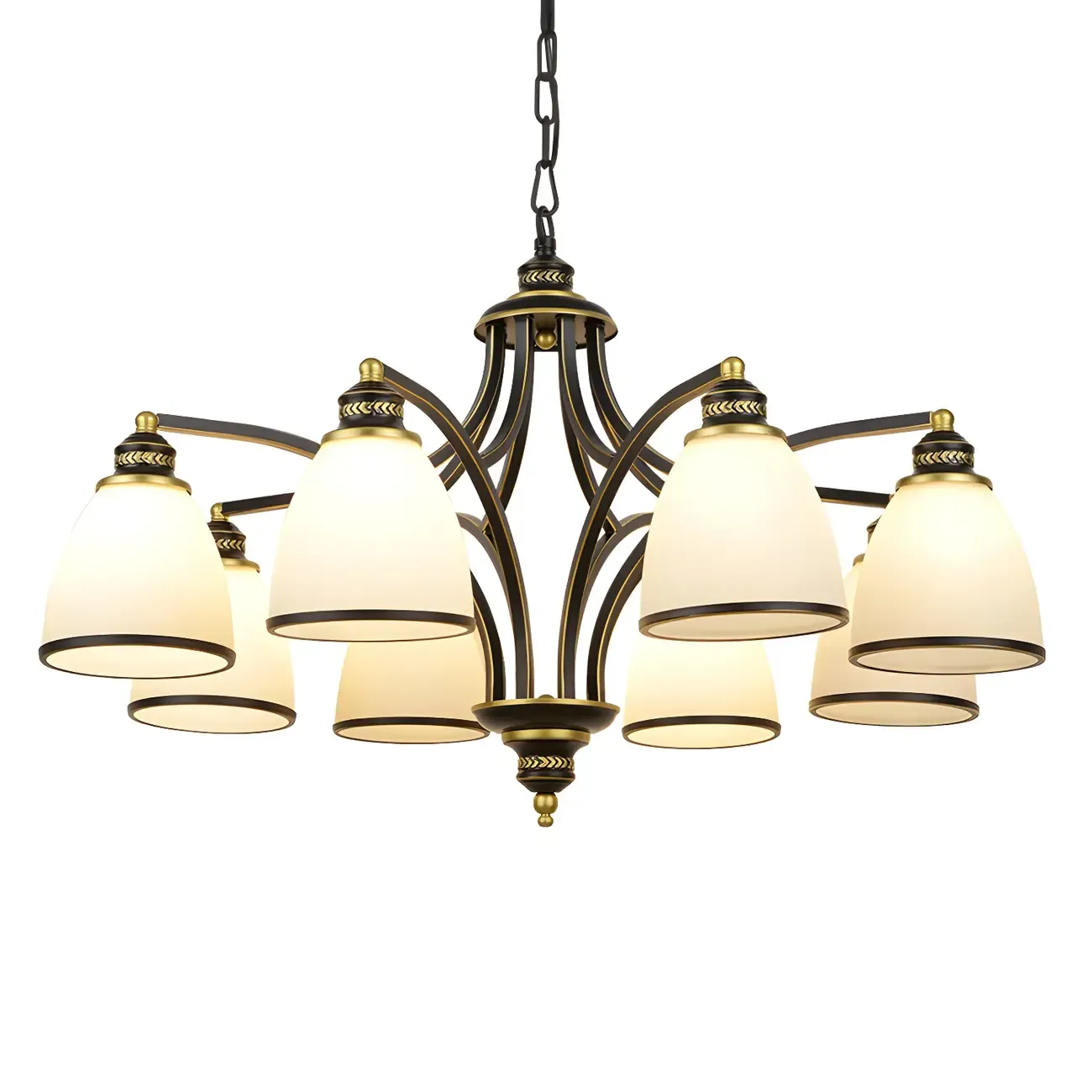 Sputnik Frosted Glass Chandelier Pendant Light Vintage Living Room Chandelier Lighting