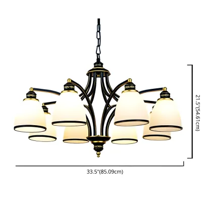 Sputnik Frosted Glass Chandelier Pendant Light Vintage Living Room Chandelier Lighting