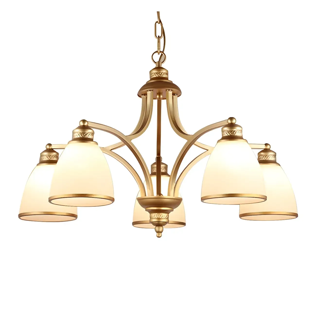 Sputnik Frosted Glass Chandelier Pendant Light Vintage Living Room Chandelier Lighting