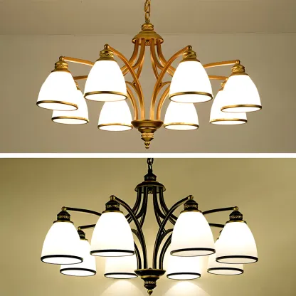 Sputnik Frosted Glass Chandelier Pendant Light Vintage Living Room Chandelier Lighting