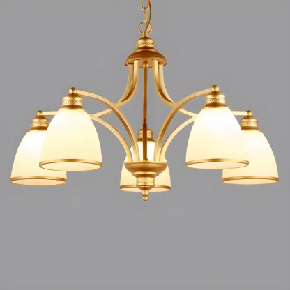 Sputnik Frosted Glass Chandelier Pendant Light Vintage Living Room Chandelier Lighting