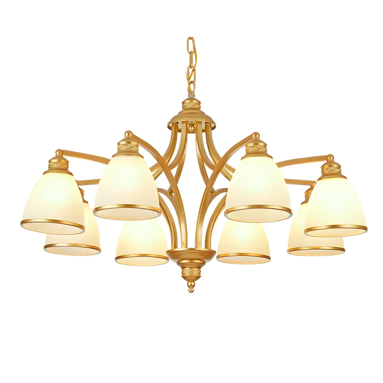 Sputnik Frosted Glass Chandelier Pendant Light Vintage Living Room Chandelier Lighting