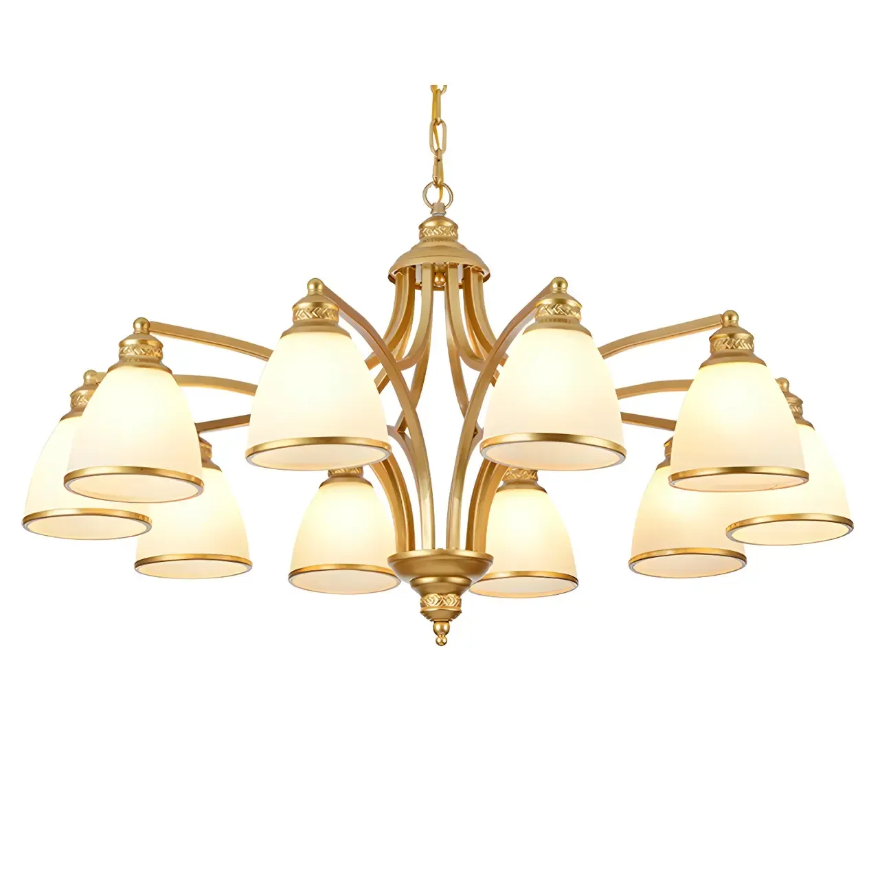 Sputnik Frosted Glass Chandelier Pendant Light Vintage Living Room Chandelier Lighting