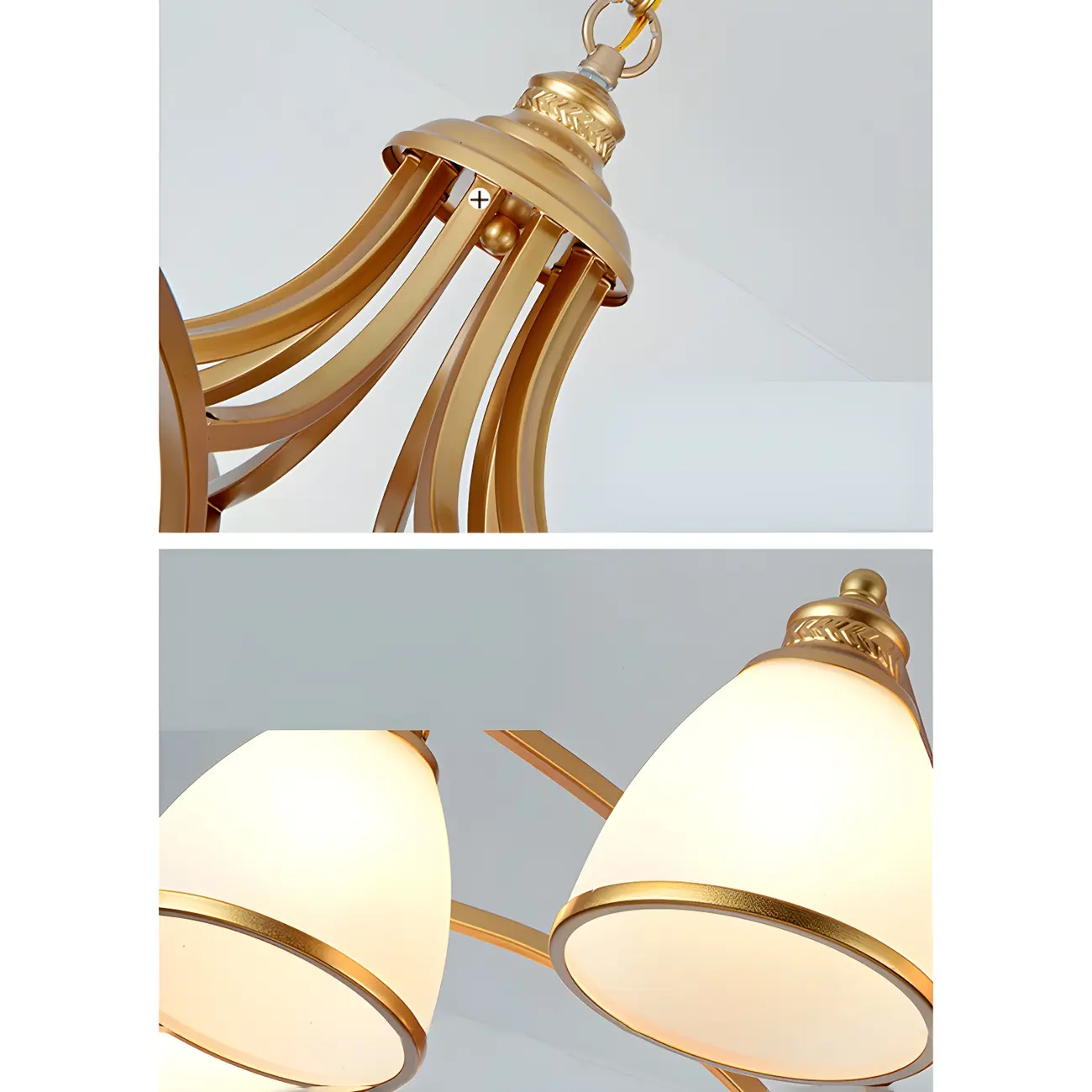 Sputnik Frosted Glass Chandelier Pendant Light Vintage Living Room Chandelier Lighting | homeyfad