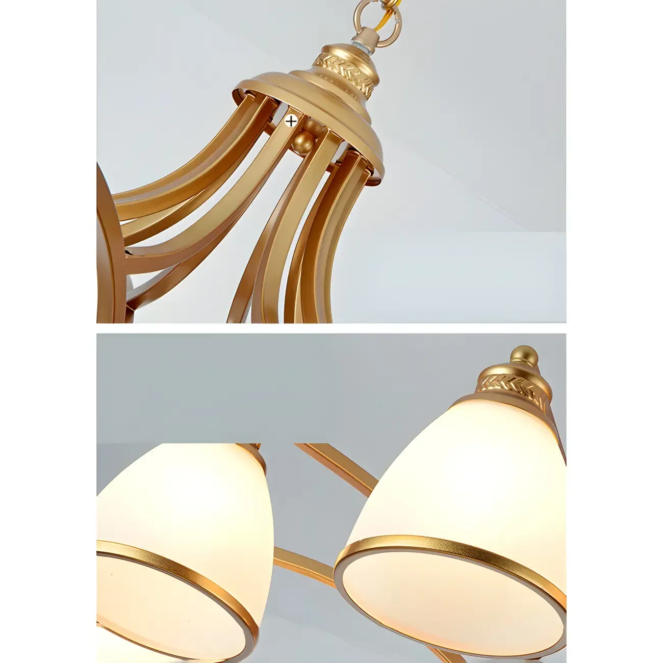 Sputnik Frosted Glass Chandelier Pendant Light Vintage Living Room Chandelier Lighting