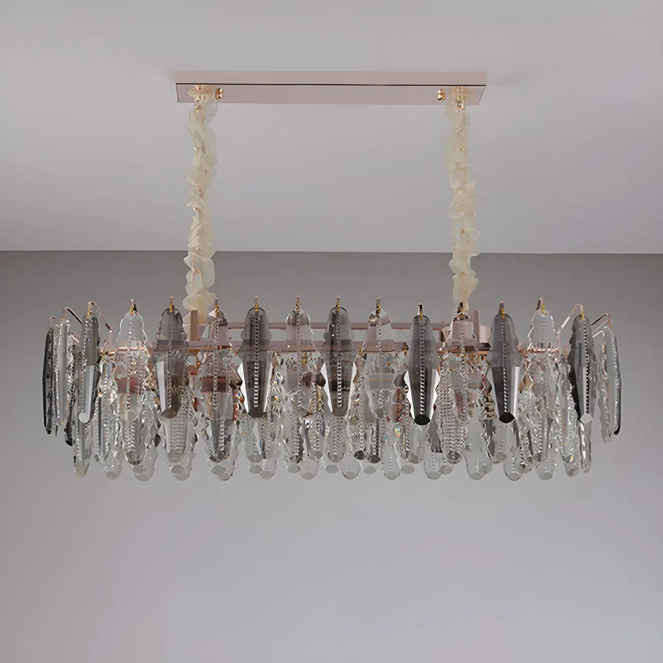 Contemporary Gold Crystal Island Pendant Light Image - 6