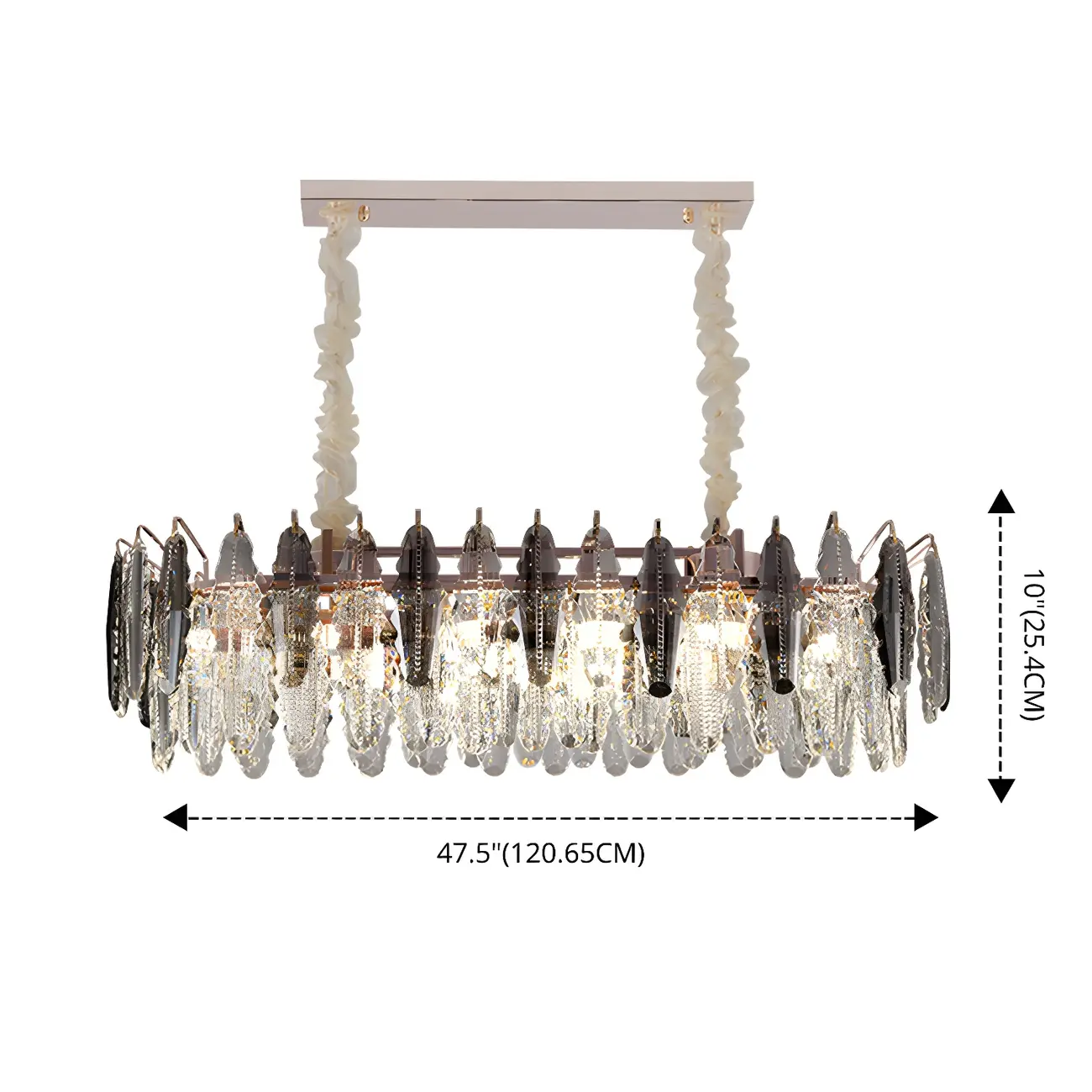 Contemporary Gold Crystal Island Pendant Light Image - 8 | homeyfad