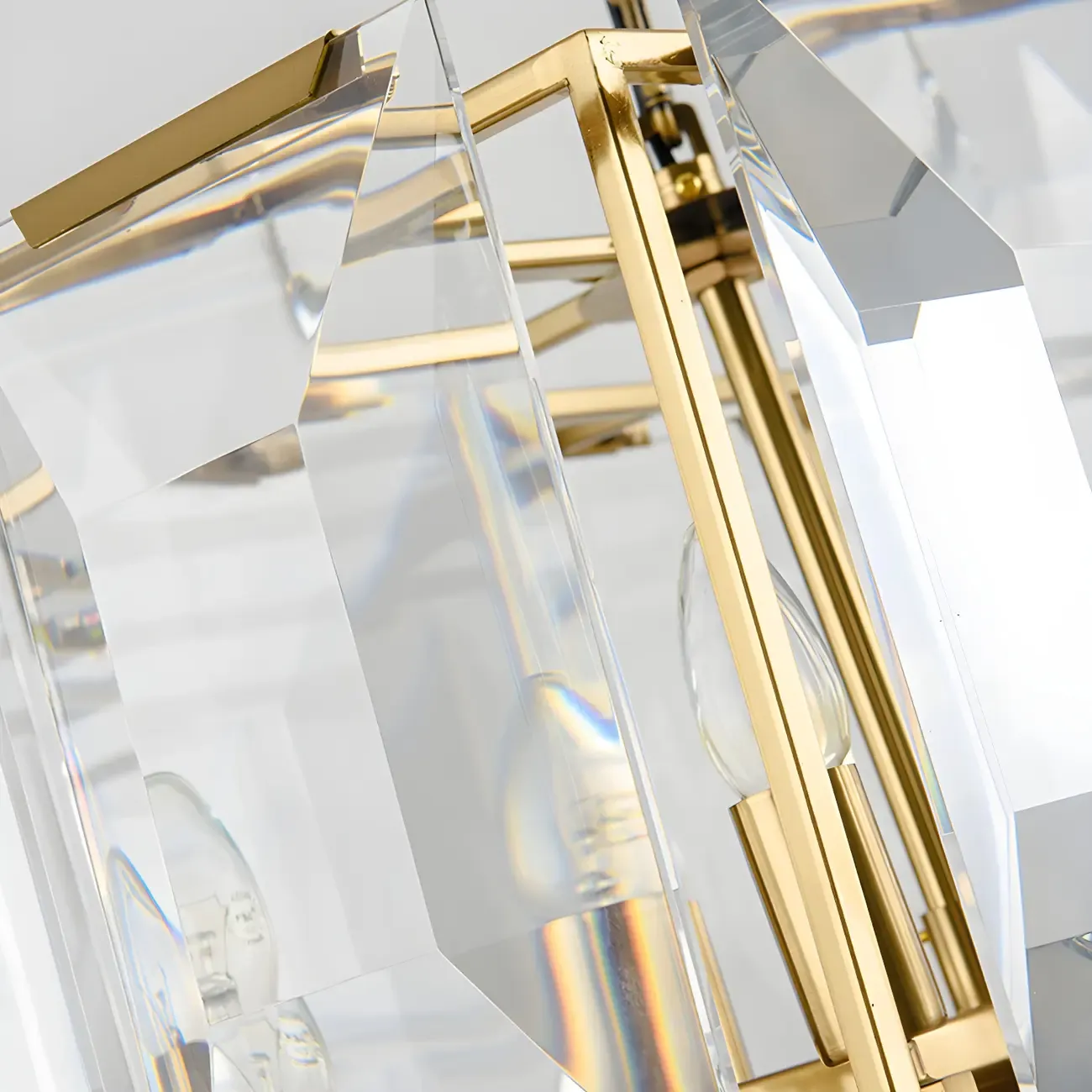 Modern Crystal Island Chandelier in Black and Gold Image - 12