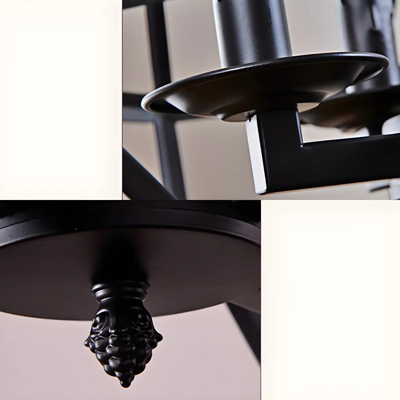 Black Geometric Iron Frame Modern Chandelier | homeyfad
