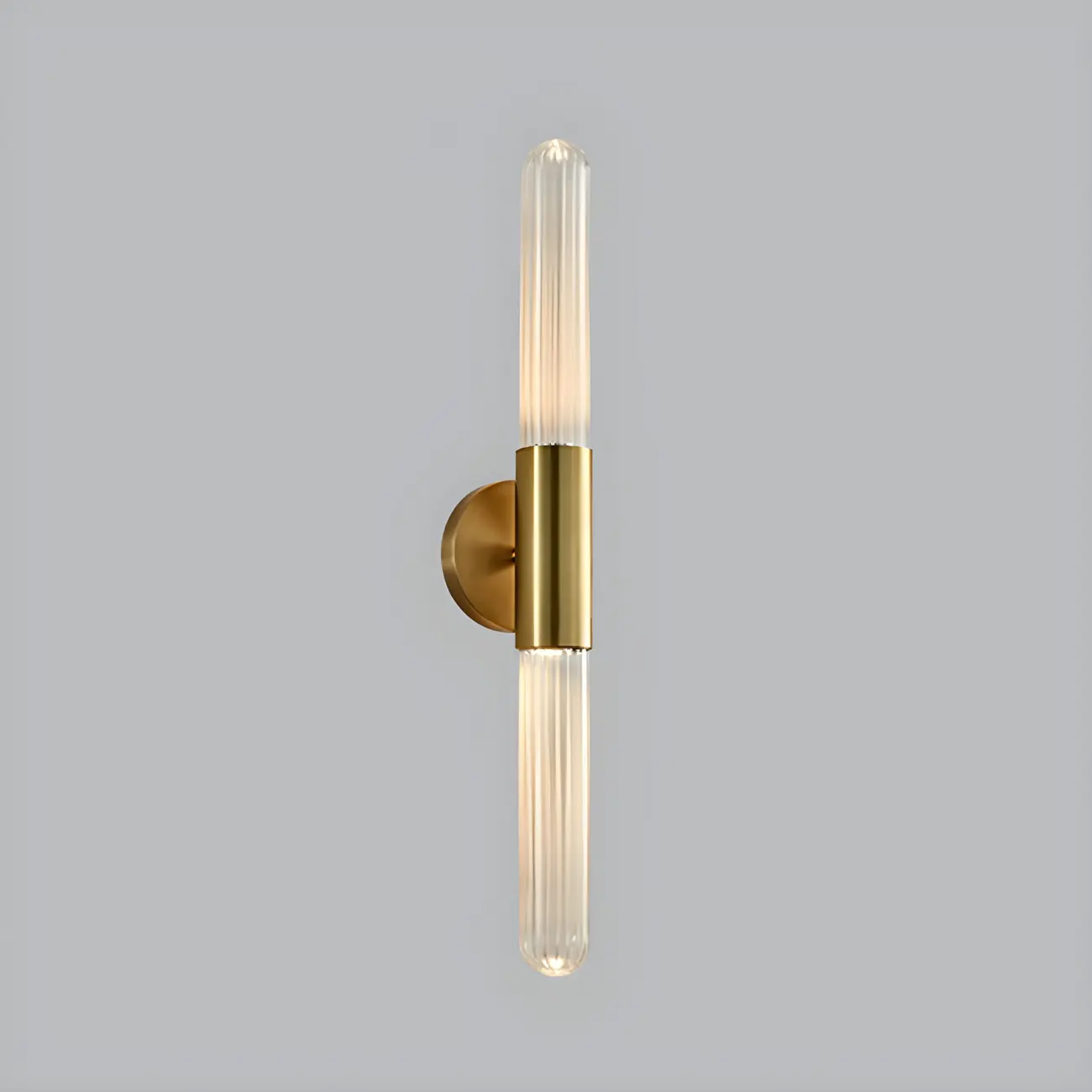 Cylinder Modern Brass 2-Light Vanity Light for Bathroom | homeyfad