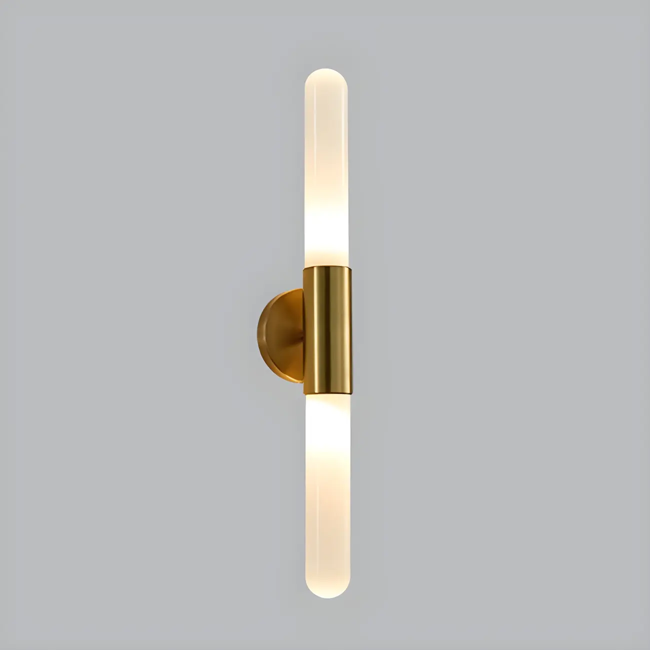 Cylinder Modern Brass 2-Light Vanity Light for Bathroom | homeyfad