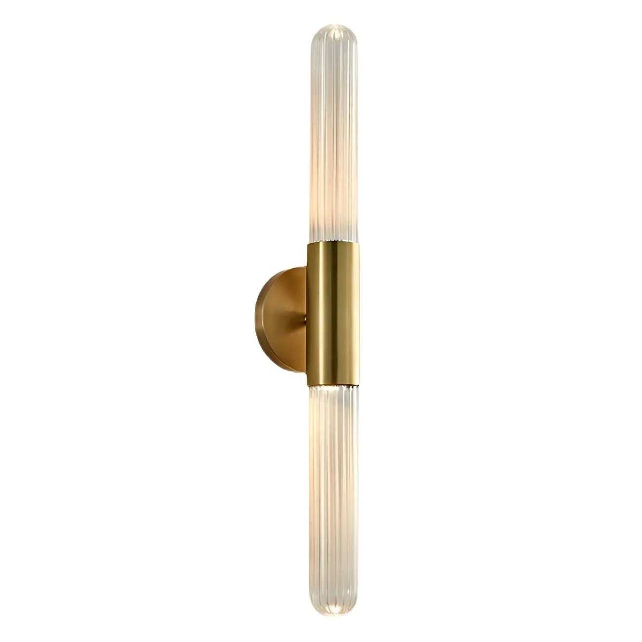 Cylinder Modern Brass 2-Light Vanity Light for Bathroom | homeyfad