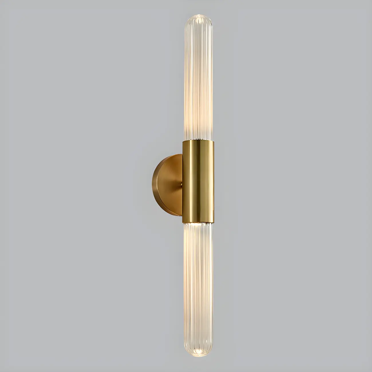 Cylinder Modern Brass 2-Light Vanity Light for Bathroom | homeyfad