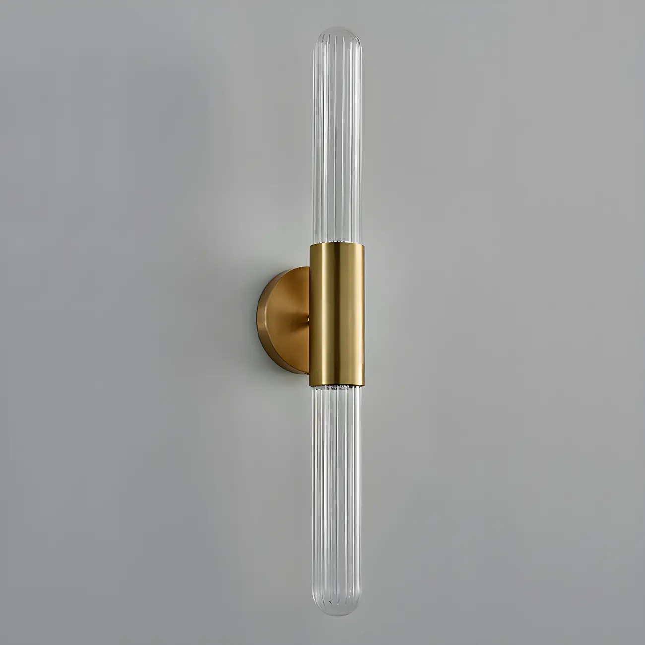 Cylinder Modern Brass 2-Light Vanity Light for Bathroom | homeyfad