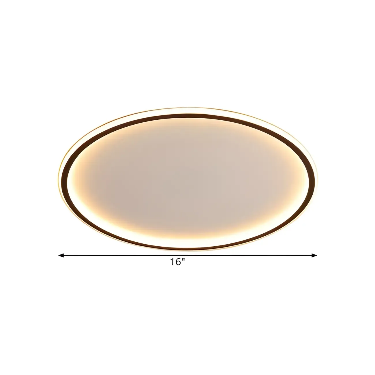 16 Inch Round Acrylic LED Flush Ceiling Light Dimmable Image - 9