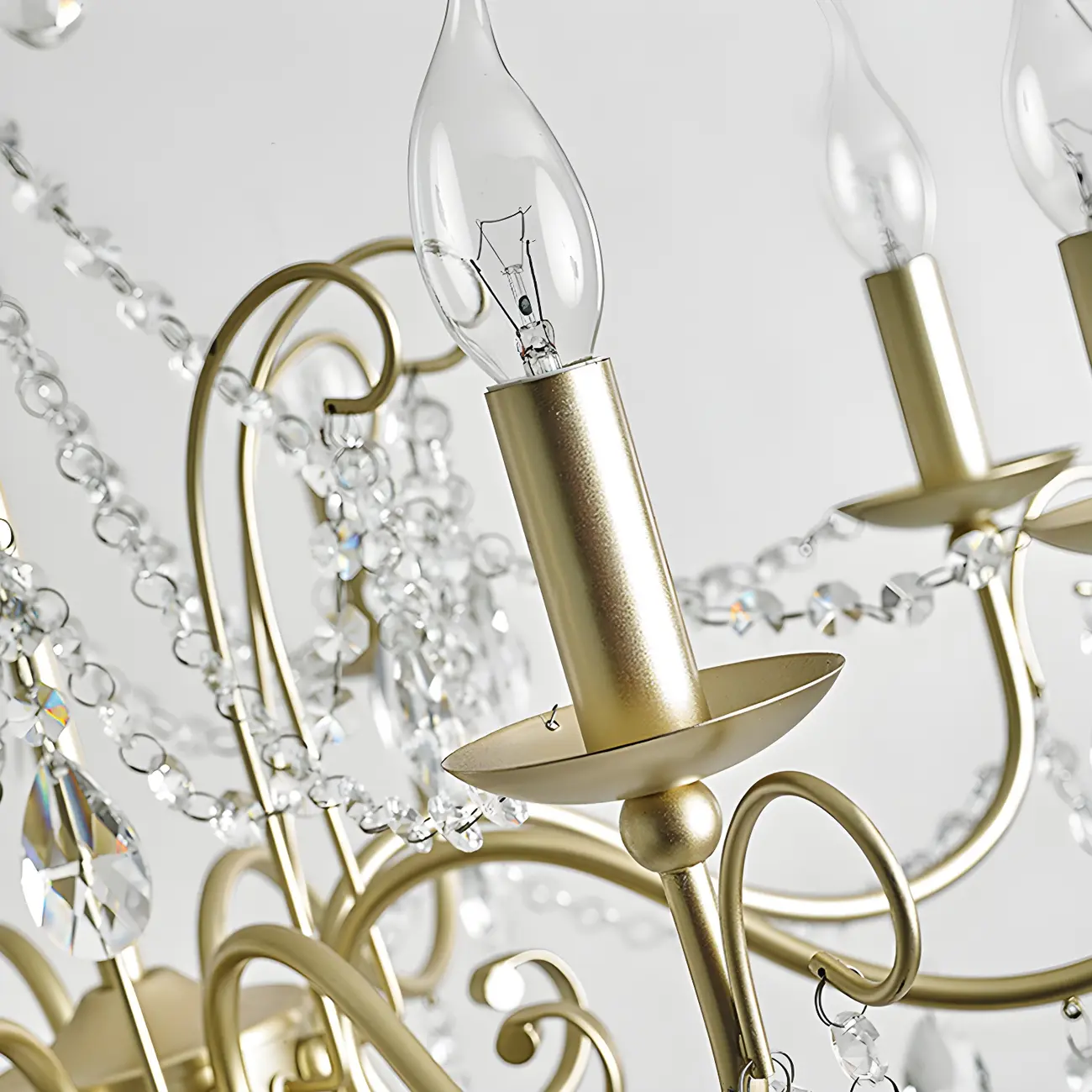 Gold Crystal Metal Elegant Classic Chandelier Light | homeyfad