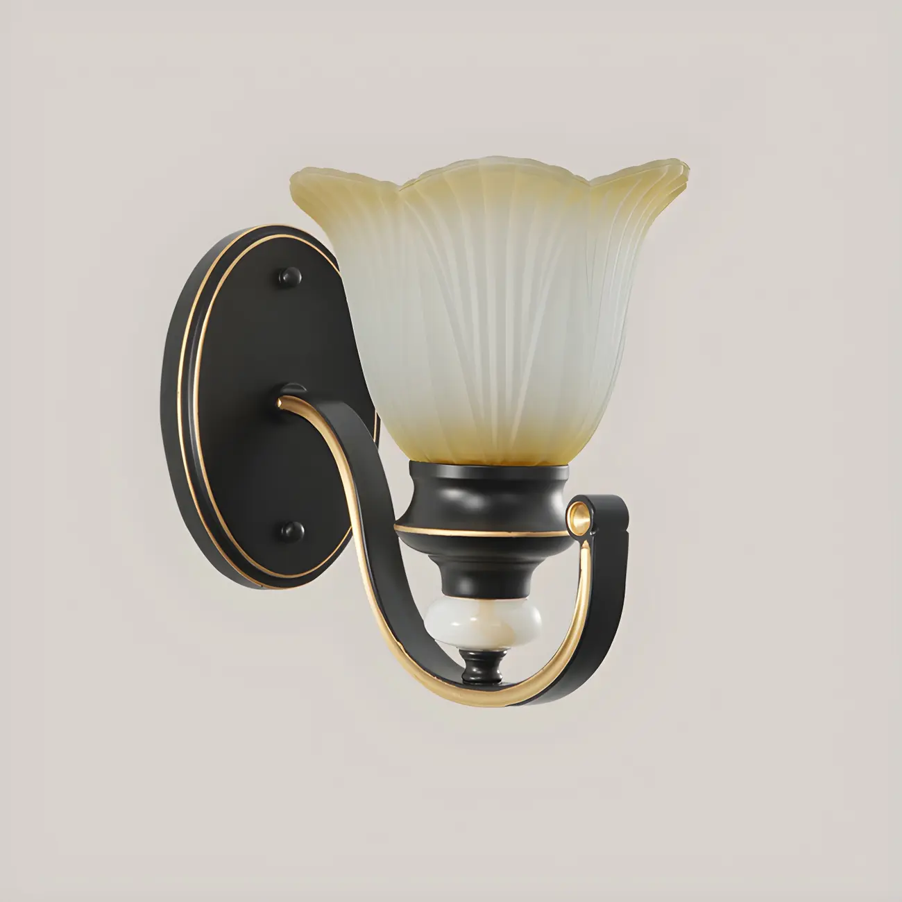 Vintage Floral Glass Vanity Sconce Light for Bathroom Image - 9 | homeyfad