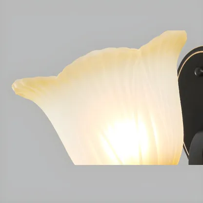 Vintage Floral Glass Vanity Sconce Light for Bathroom Image - 10