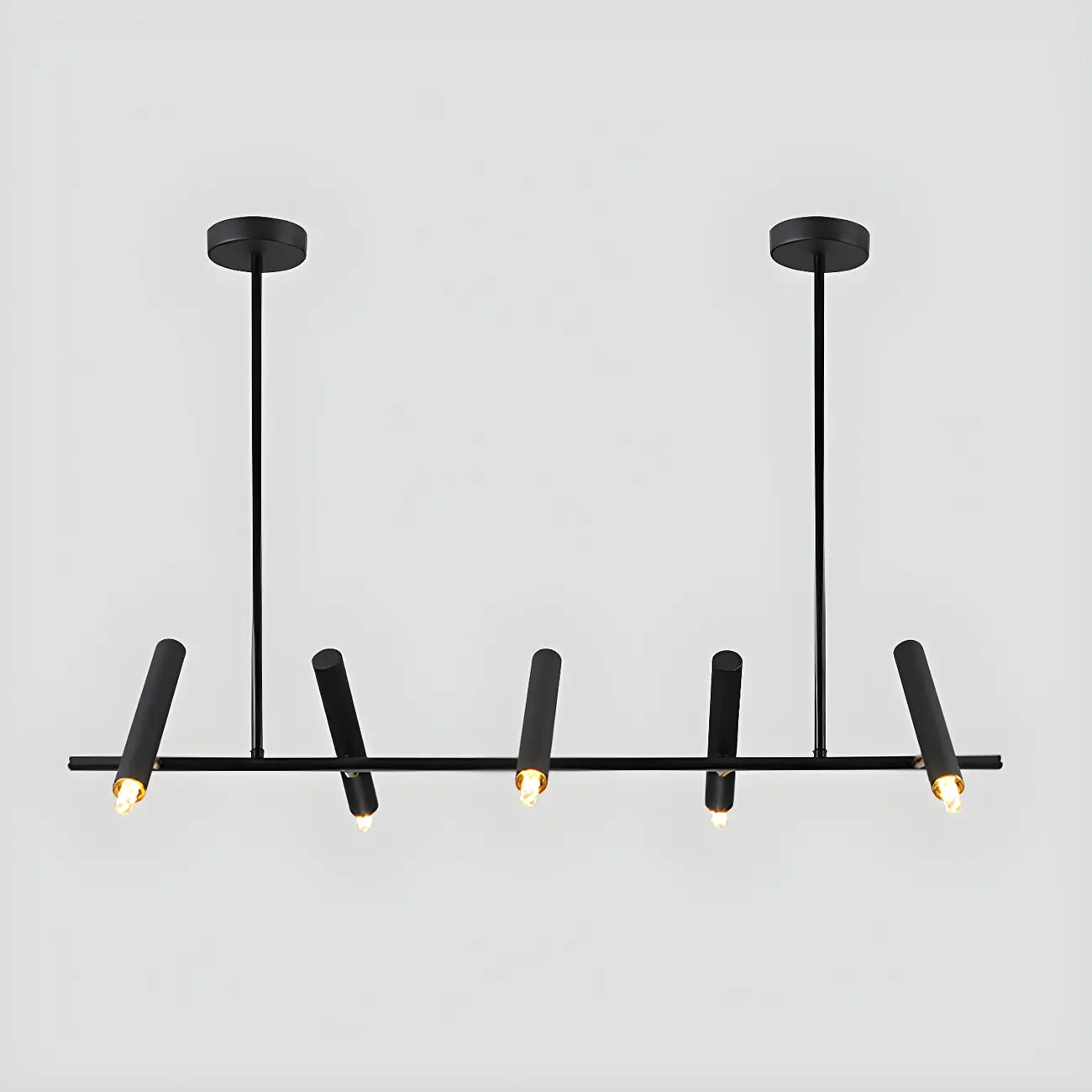 Modern Black 5/7-Light Linear Island Chandelier Light Image - 3 | homeyfad