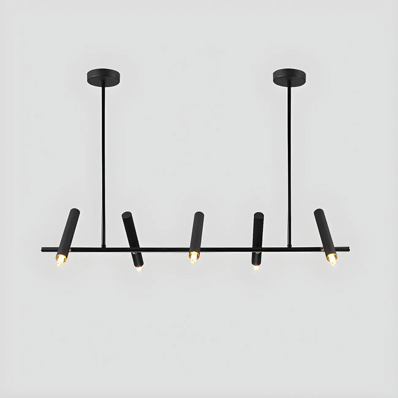 Modern Black 5/7-Light Linear Island Chandelier Light Image - 11 | homeyfad
