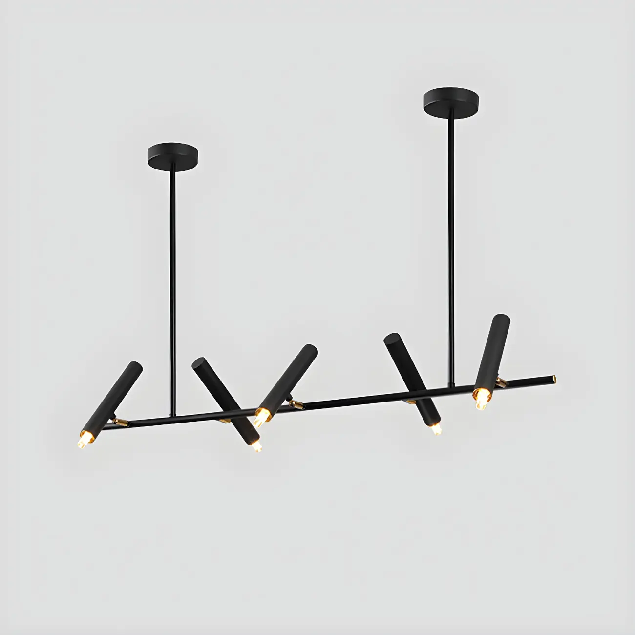 Modern Black 5/7-Light Linear Island Chandelier Light Image - 12 | homeyfad