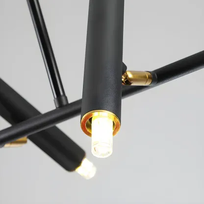 Modern Black 5/7-Light Linear Island Chandelier Light Image - 13